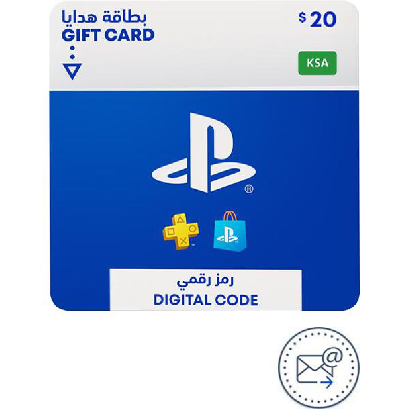 Gift Card 20$ PlayStation Store Payment and Recharge Card (Delivery by eMail), Digital Code (KSA)