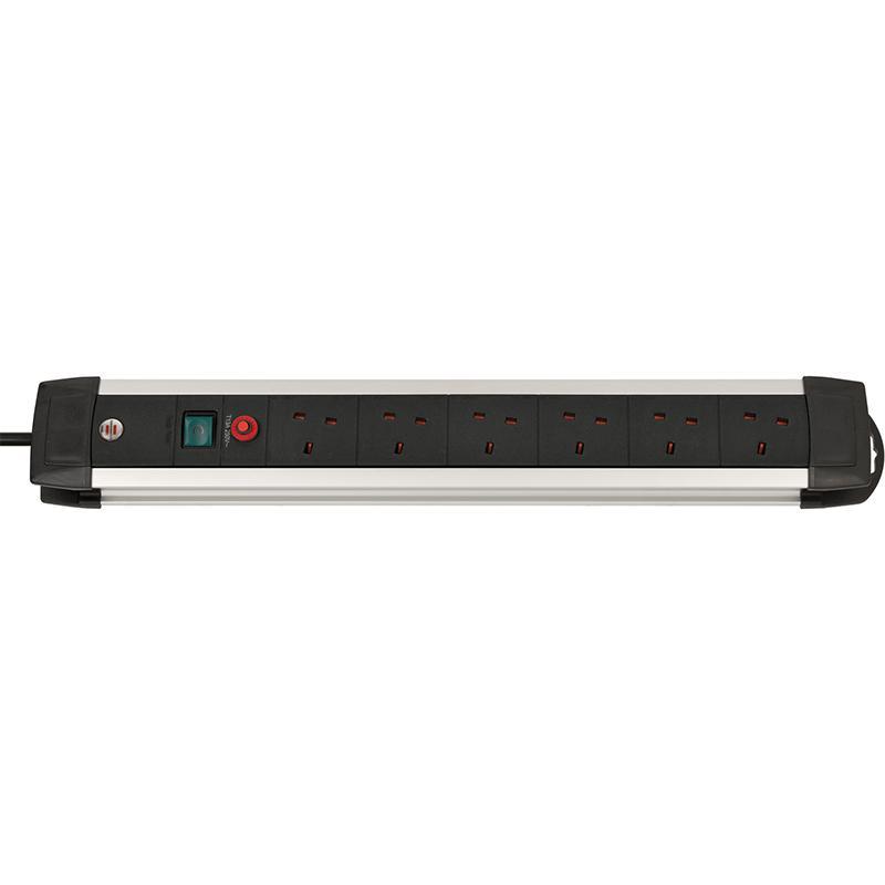 Kistenmacher Premium-ALU-Line Power Extension, 6 Outlet, 3.00 m ( 9.84 ft )