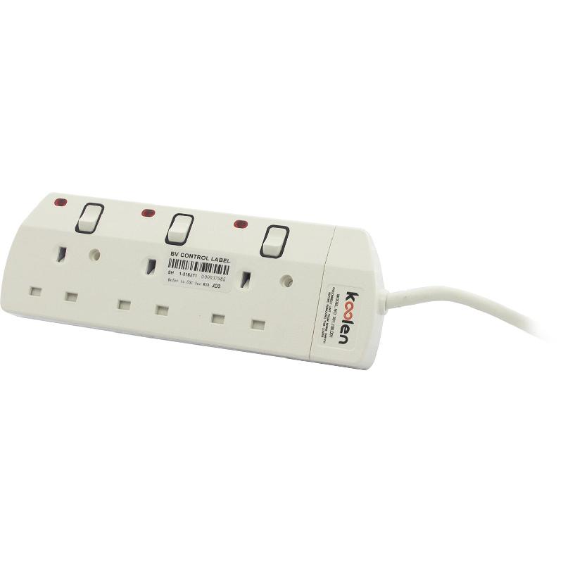 Koolen Power Extension, 3 Outlet, 3.00 m ( 9.84 ft )