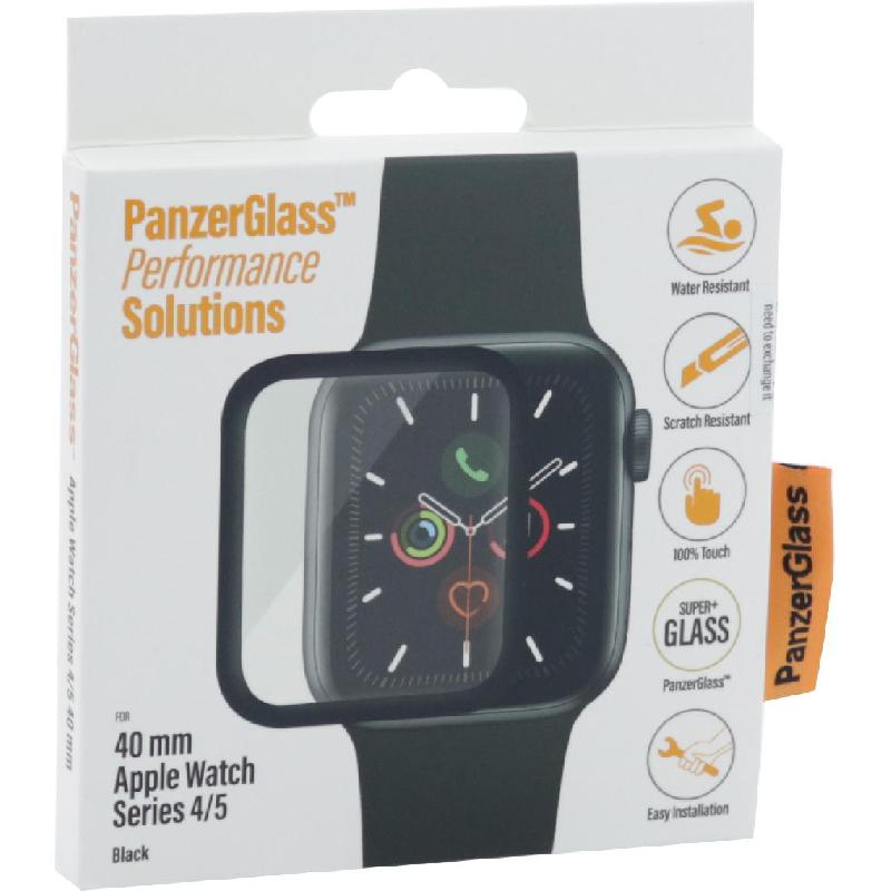 Performance Solutions Smartwatch Screen Protector, Super+ Glass, Black, for Apple Watch SE 40 2nd Gen/Watch Series 6 40/Watch Series 5 40
