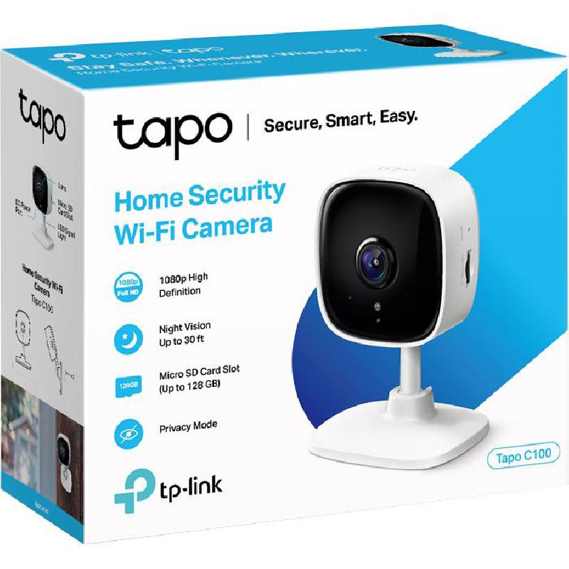 TP-Link Tapo C100 Smart Security Camera, Wi-Fi, Works with Amazon Alexa/Google Assistant, White — 2