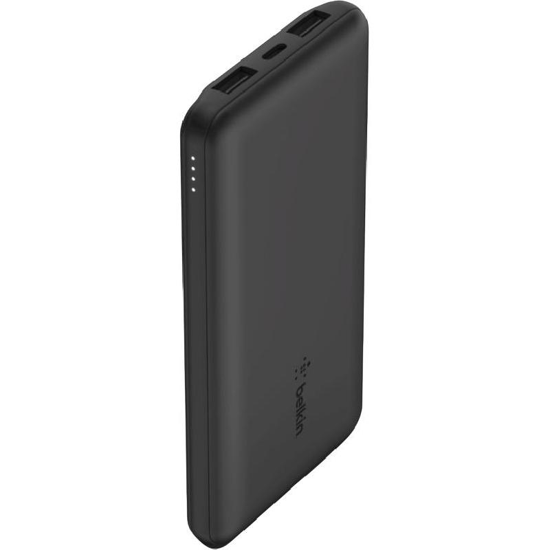 Belkin BoostCharge 3-Port Power Bank 10K + USB-A to USB-C Cable, Fast Battery Charging, 10000 mAh, 3 USB (1X USB-C/2X USB), Black