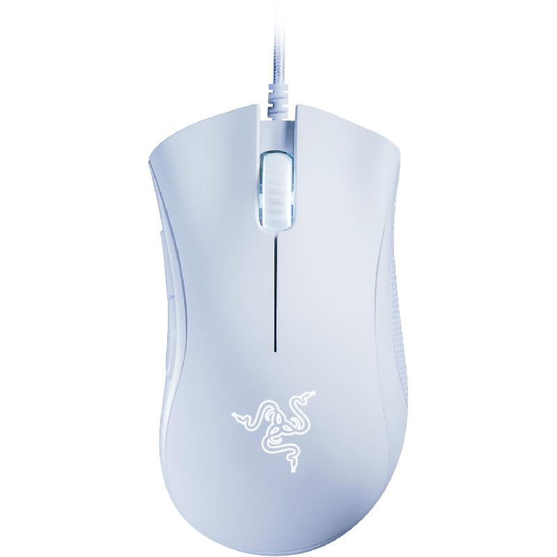 DeathAdder Essential Gaming Mouse, Optical 6400 dpi, Wired, Mercury White