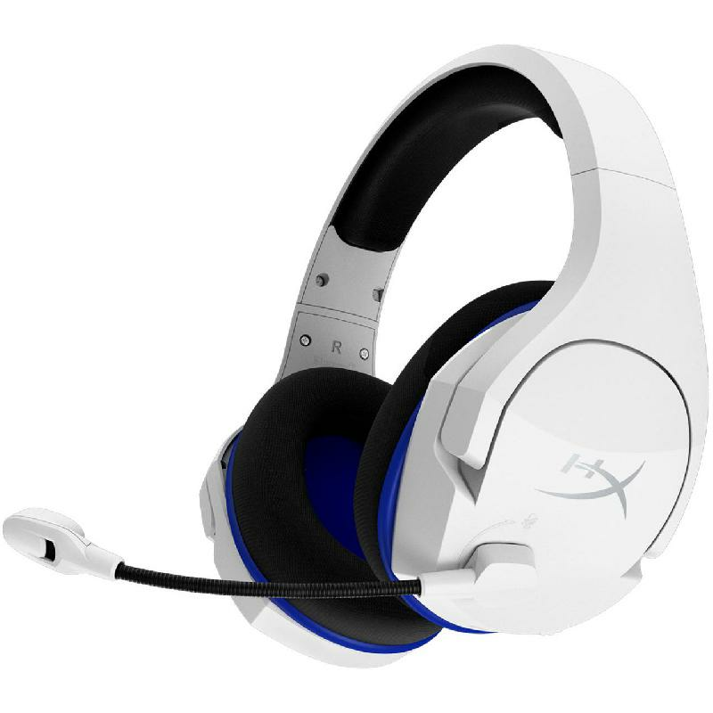 HyperX Cloud Stinger Core PlayStation 5 & PlayStation 4 Gaming Headset, Wireless, USB (Charging), Rotating Microphone, White