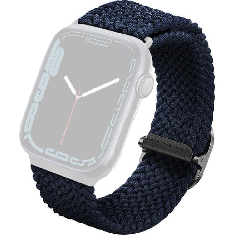 Uniq Aspen Wrist Strap, for Watch Ultra 3/Watch Ultra 2/Watch Series 11 46/Watch Series 10 46, Braided Band, with 316 Stainless Steel Buckle, Oxford Blue
