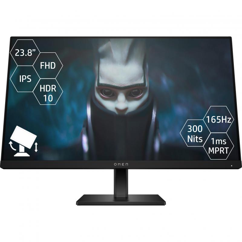 OMEN 23.8 Inch Gaming Monitor, LED, FHD (Full HD), 165 Hz, 1ms (MPRT), Black