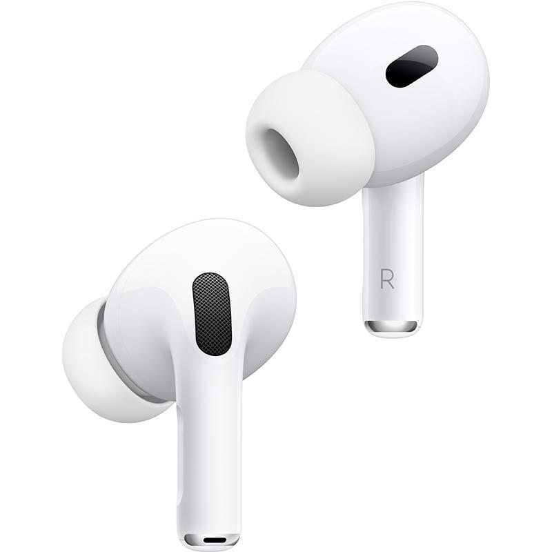 Apple AirPods Pro 2nd Gen USB-C Earbuds, Active Noise Cancelling, Bluetooth (Device)/MagSafe Charging Case, USB-C, Built-in Microphone, White