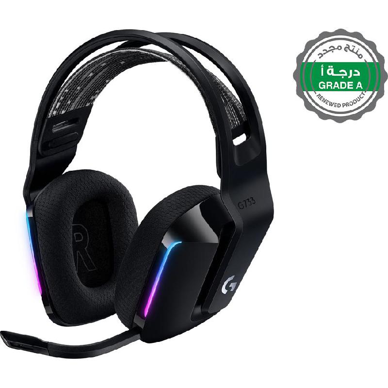 Renewed Grade A G733 LIGHTSPEED Gaming Headset, Wireless, USB, Detachable Microphone, Black