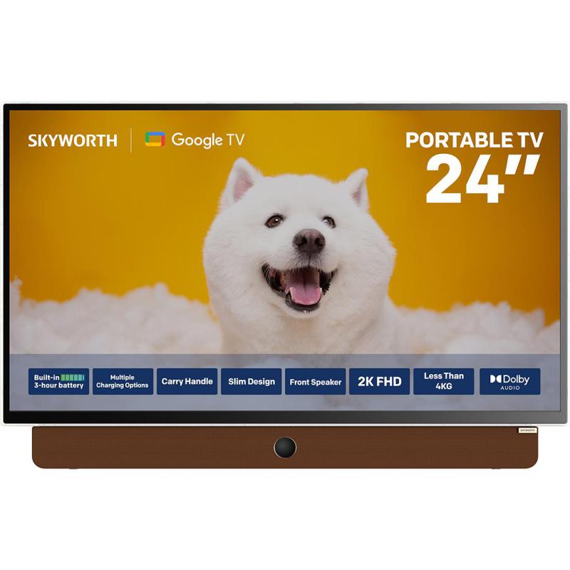 24 Inch Portable TV, Full HD LED, 60 Hz, Cloud White, LP60G