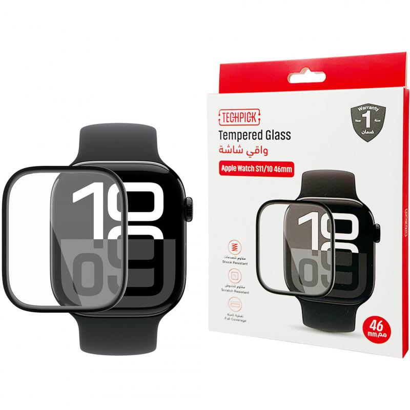 Curved Edge Smartwatch Screen Protector, for Apple Watch Series 11 46/Watch Series 10 46, Curved Edge Design, Clear