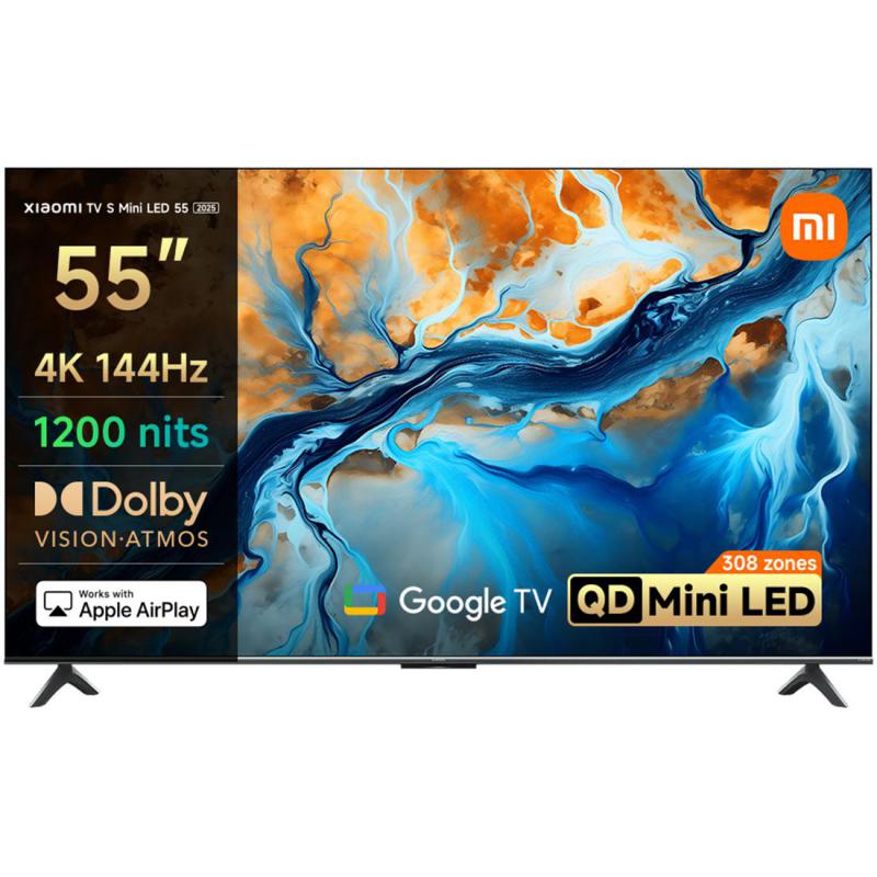 55 Inch Smart TV, 4K Mini-LED, 144 Hz, Black, TV S Mini 2025