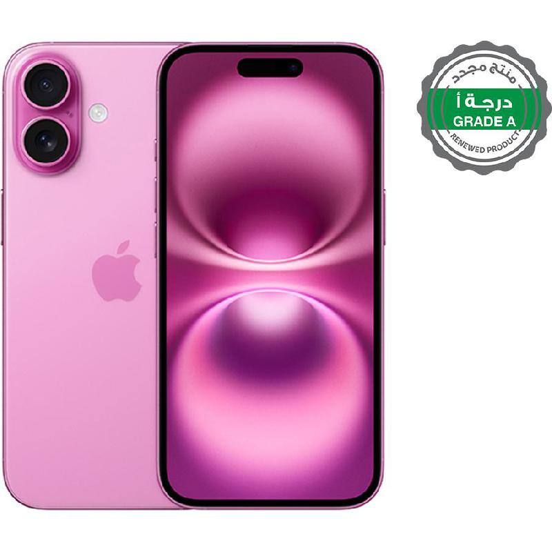 Renewed Grade A iPhone 16, 128 GB, Pink, 5G