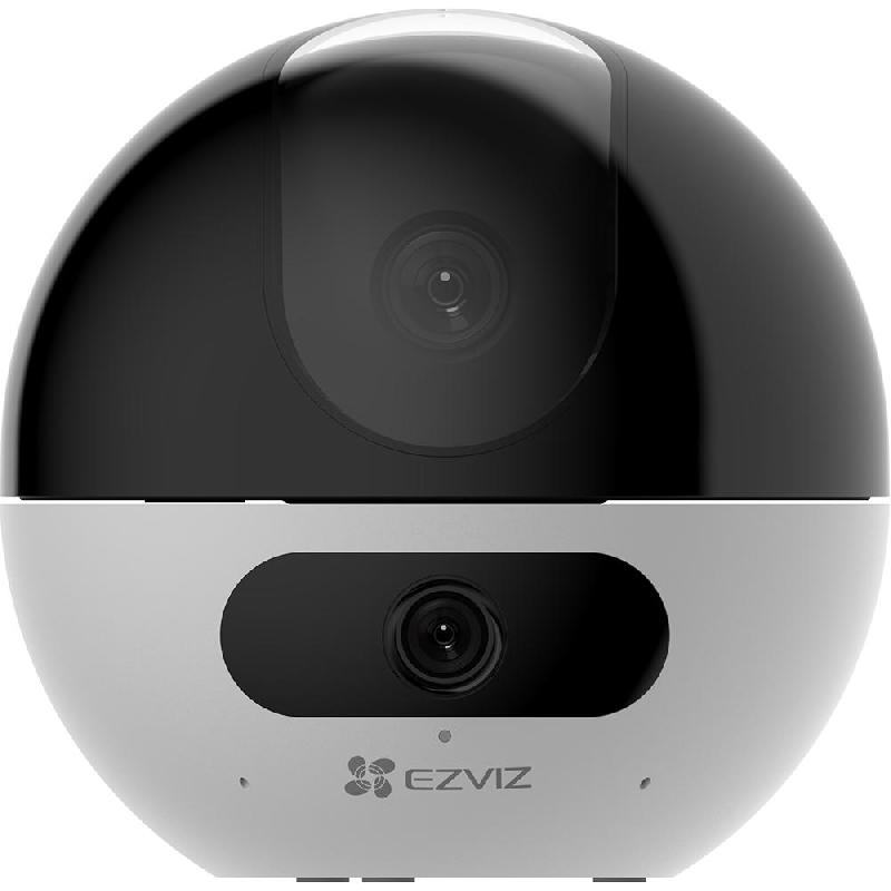 Ezviz C7 Dual 2K+ & 2K+ Dual-Lens Pan & Tilt Wi-Fi Camera, Wi-Fi, Works with Amazon Alexa/Google Assistant, White/Black