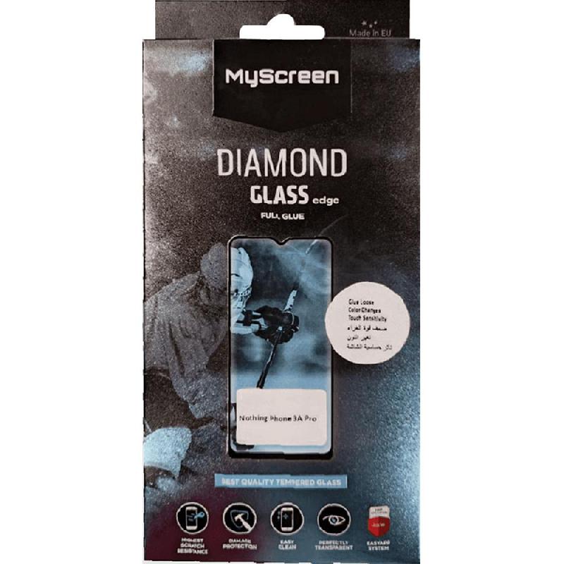 DIAMOND GLASS edge Smartphone Screen Protector, Full Glue, Black, for Nothing Phone (3a) Pro