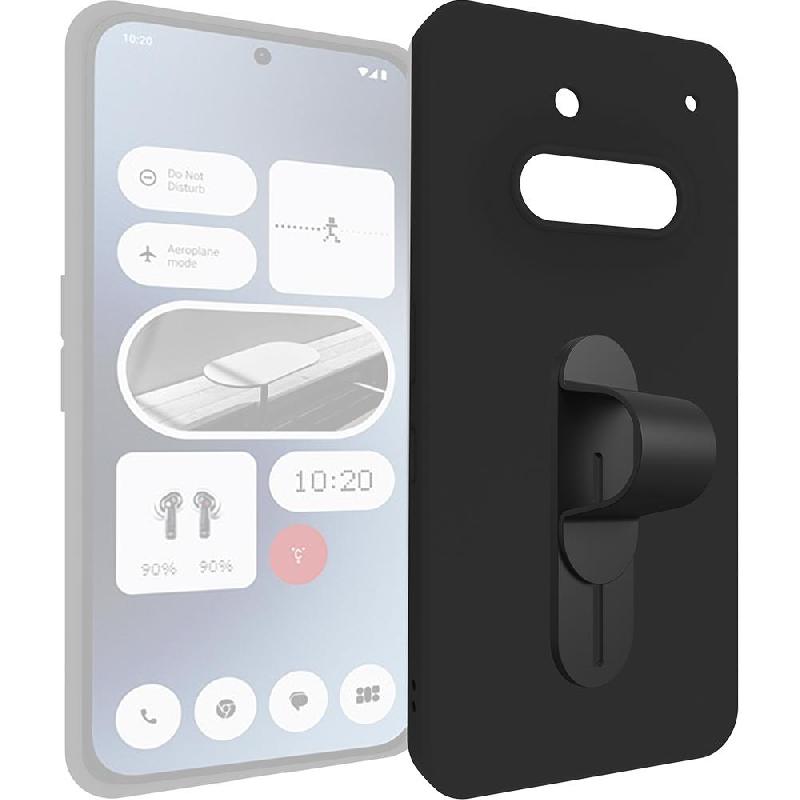 Soft Back Cover Mobile Case with Strap, for Nothing Phone (3a), Black