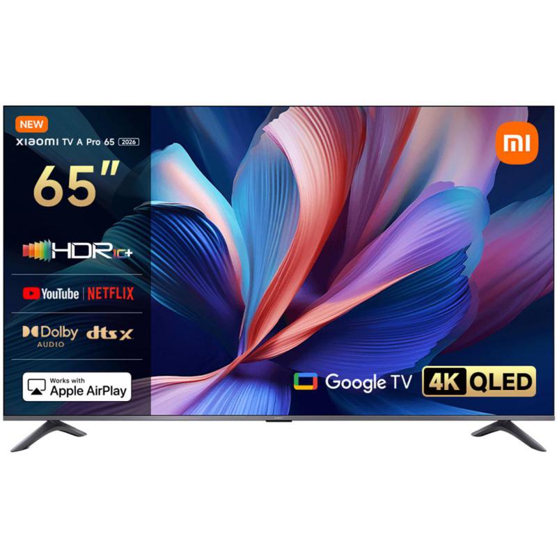 65 Inch Smart TV, 4K QLED, 60 Hz, Black, A Pro 2026