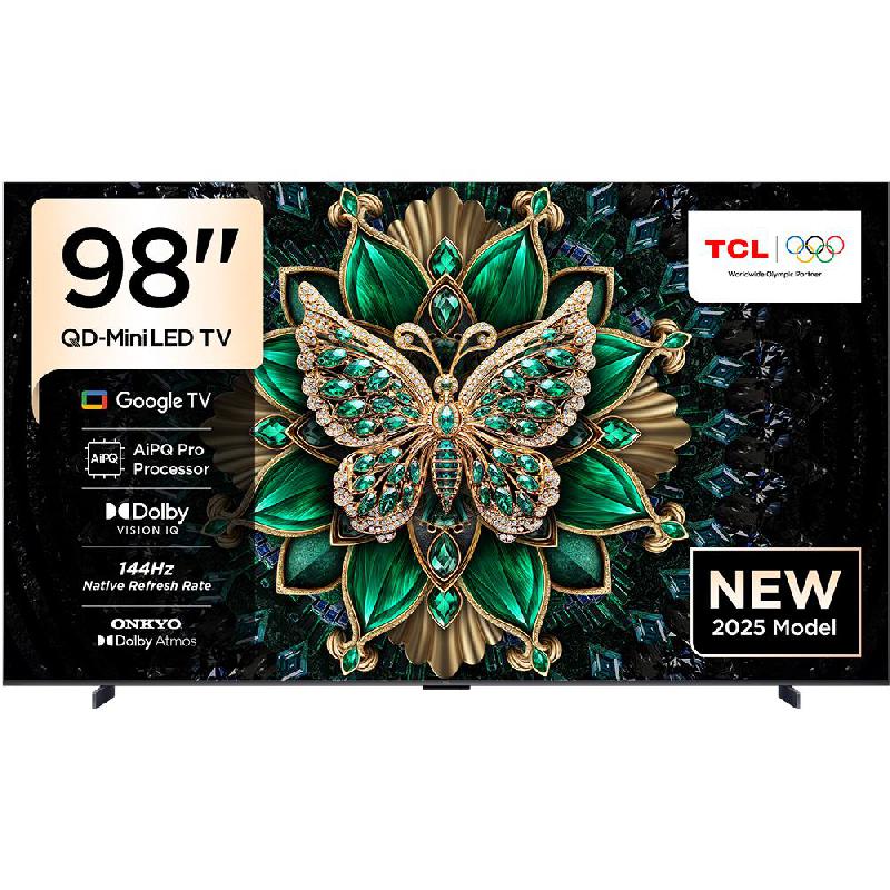 98 Inch Smart TV, 4K Mini-LED, 120 Hz, Black, 98C6K