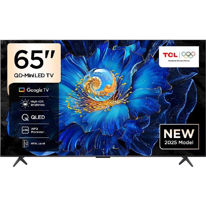 TCL 65" Smart TV, 4K Mini-LED, 60 Hz, Black, 65C6KS