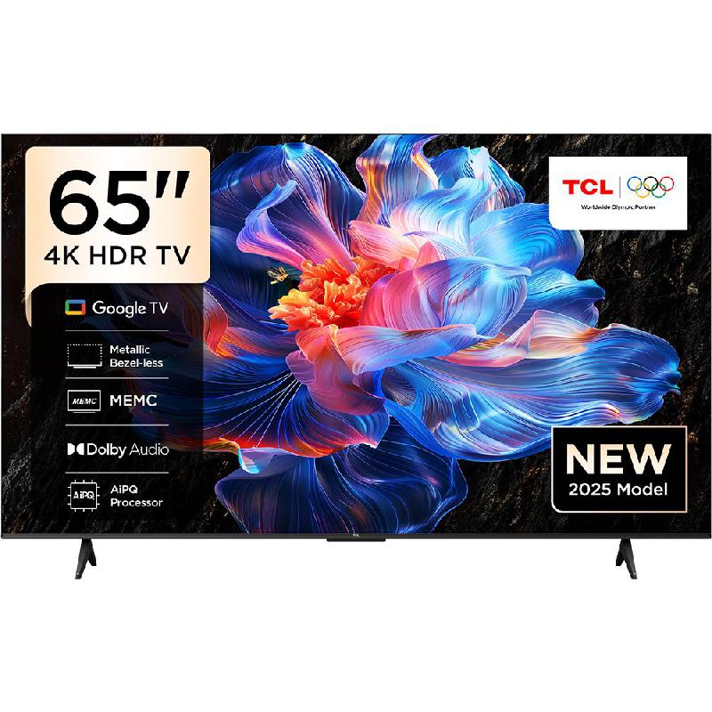 TCL 65" Smart TV, 4K LED, 60 Hz, Black, 65P69K