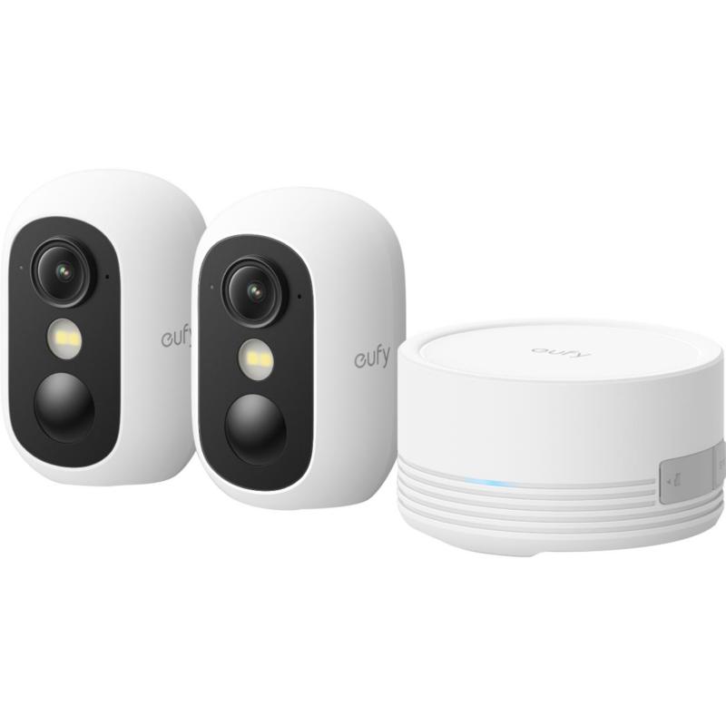 C35 2-Cam Kit Wi-Fi, Works with Amazon Alexa/Google Assistant, White