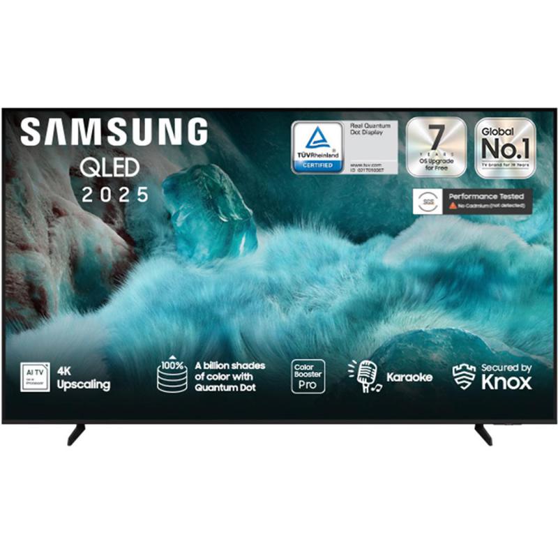 Samsung 75" Smart TV, 4K QLED, 60 Hz, Black, Q7F