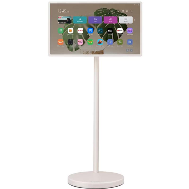 27 Inch TV with Stand, LED, 60 Hz, Cloud White, StanbyME 2