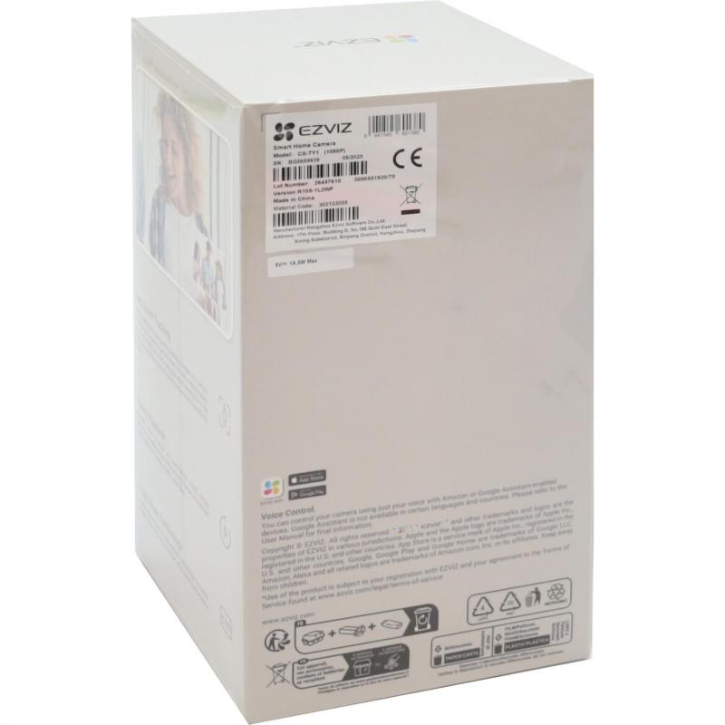 Ezviz TY1 Pro Pan & Tilt Smart Home Camera, Wi-Fi, Works with Amazon Alexa/Google Assistant, White — 3